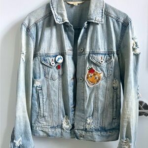 Vanilla Star Light Blue Denim Jacket with patch